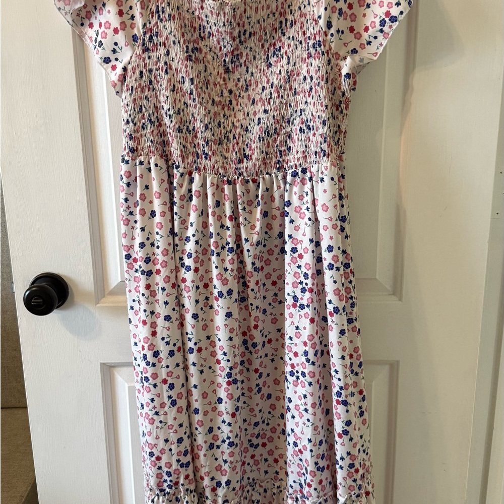 SHEIN Floral Maxi Dress - Pink, Blue, White